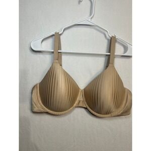 Playtex Secrets 40C Beige Striped Full Coverage Underwire Bra P04747 Nude Mens